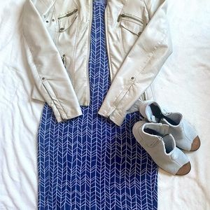 LulaRoe blue and white dress